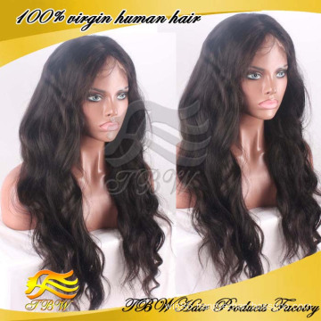 100% Indian Full lace Human Hair Wig 24inches with baby hair for Black Women